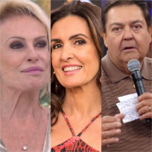 Os apresentadores Faustão, Ana Maria Braga e Fátima Bernardes falaram sobre o acidente envolvendo o filho de Luciano Huck e Angélica (Reprodução)