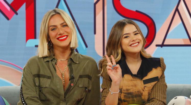 Giovanna Ewbank fez a alegria do público ao lado de Maisa Silva (Foto: Divulgação/SBT)