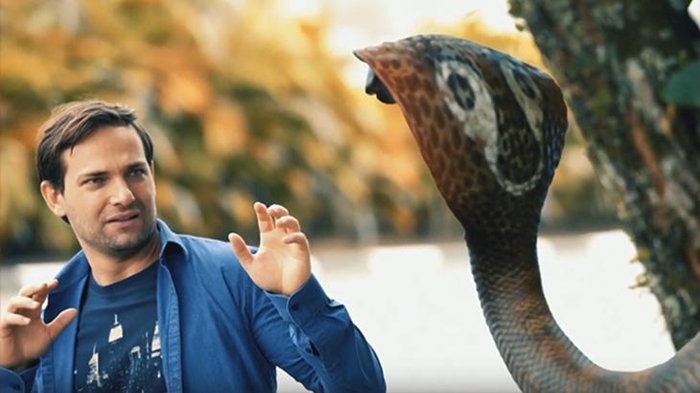 Cena da chamada misteriosa com cobra (Foto: Reprodução/SBT)