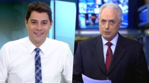 Evaristo Costa e William Waack foram surpreendidos pela CNN (Foto: Reprodução)