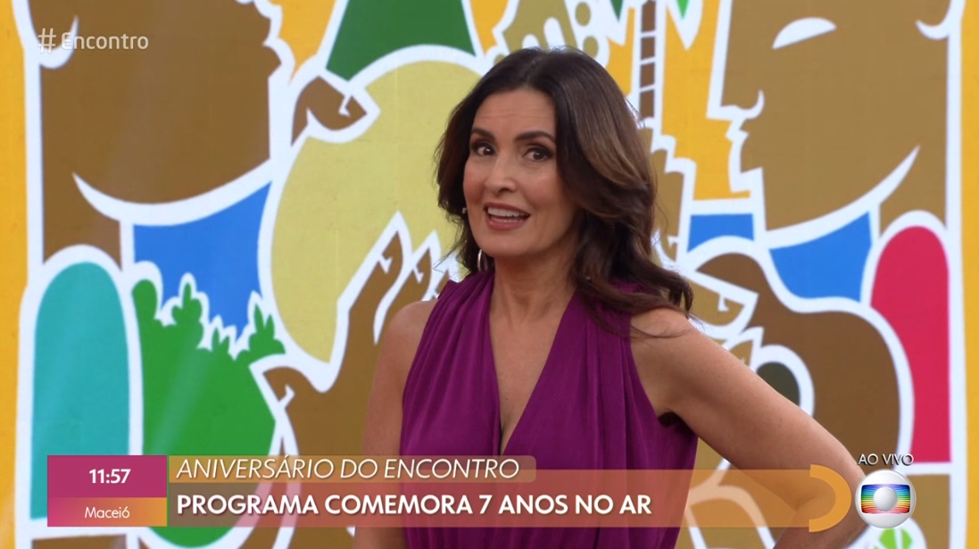 Fátima Bernardes comanda o Encontro na Globo