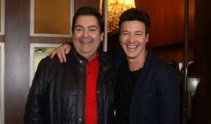 Rodrigo Faro e Faustão são apresentadores de programas dominicais na Record e na Globo (Foto: Reprodução)