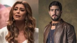 Maria da Paz na novela A Dona do Pedaço e Jamil de Órfãos da Terra (Montagem: TV Foco)