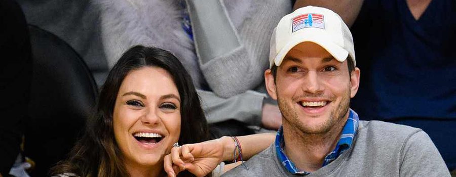 Atriz Mila Kunis e seu esposo Ashton Kutcher (Foto: Reprodução)