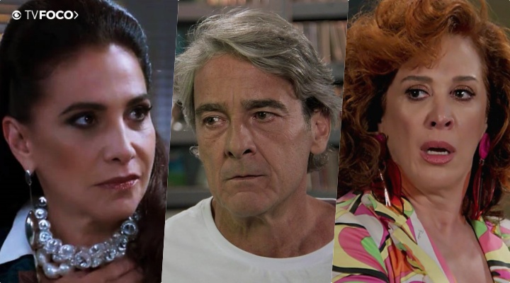 Quinzão (Alexandre Borges), Lidiane (Claudia Raia) e Mercedes (Totia Meireles) forma um triângulo amoroso na Globo em Verão 90 