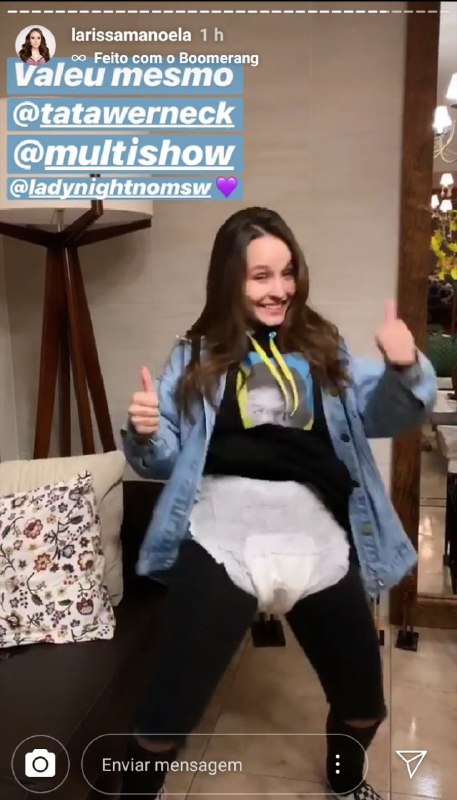 Larissa Manoela recebeu fraldas de presente e gravidez foi anunciada (Foto: Reprodução/ Instagram)