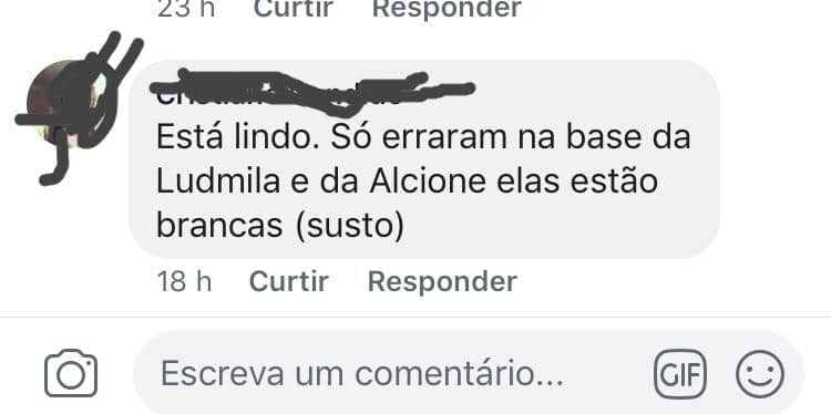 Internautas criticaram aplicação de maquiagem na pele de Alcione e Ludmilla que teriam ficado "brancas" (Reprodução: Facebook)