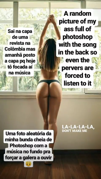 Anitta responde às críticas por uso de Photoshop em ensaio realizado para revista colombiana (imagem: Instagram)