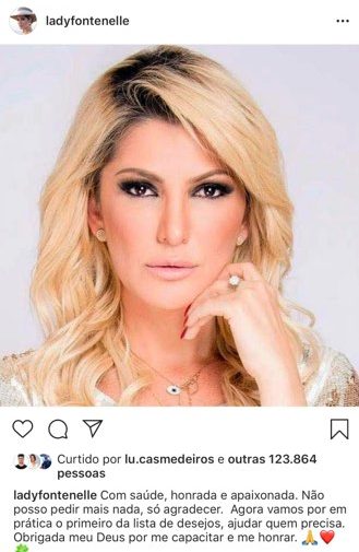 Antonia Fontenelle diz faz publicação, revela que está apaixonada e que irá ajudar quem precisa (Imagem: Instagram)