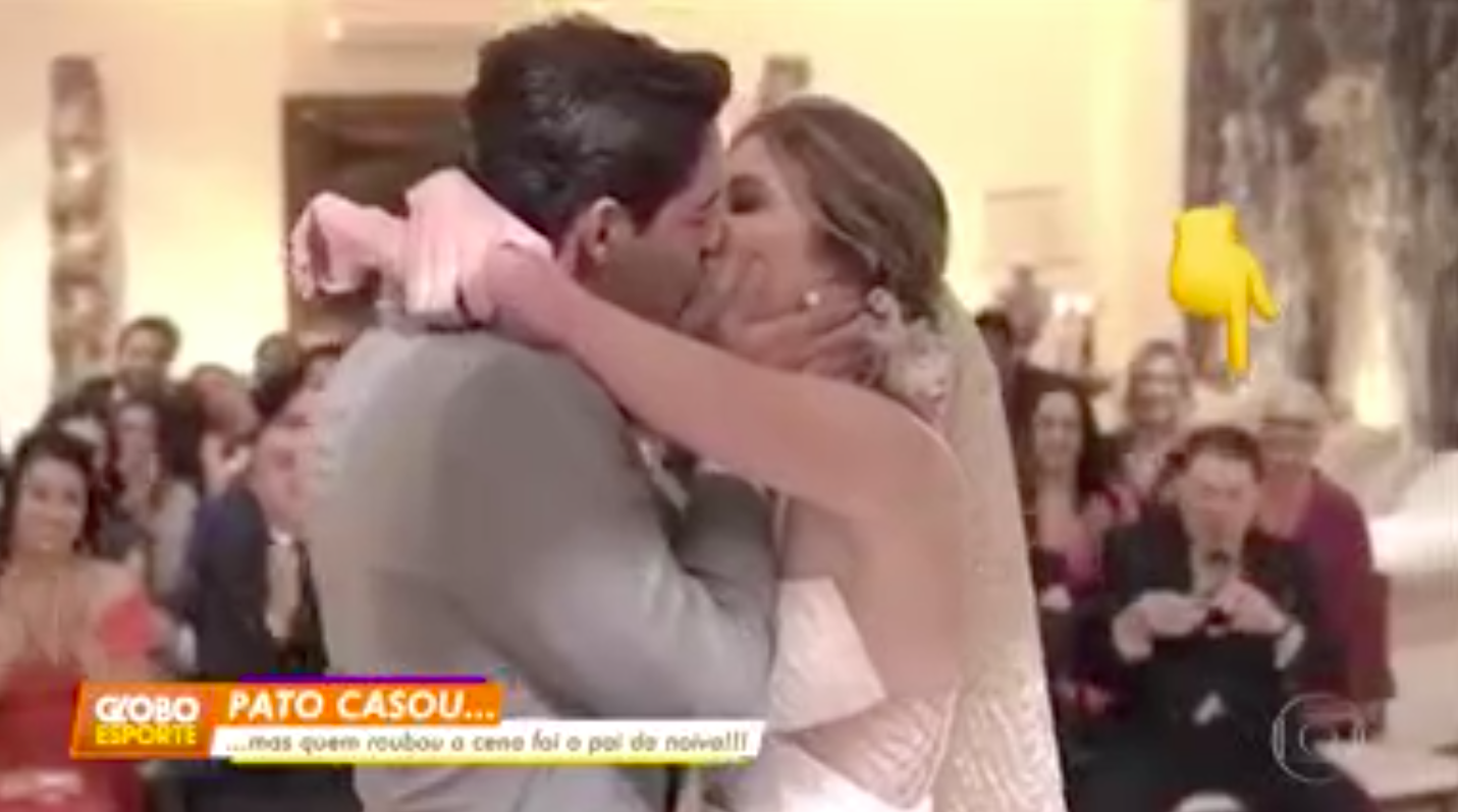 Globo exibe imagens inéditas de casamento de Rebeca Abravanel e Alexandre Pato e debocha do dono do SBT: "não é o meu patrão" Foto: Reprodução