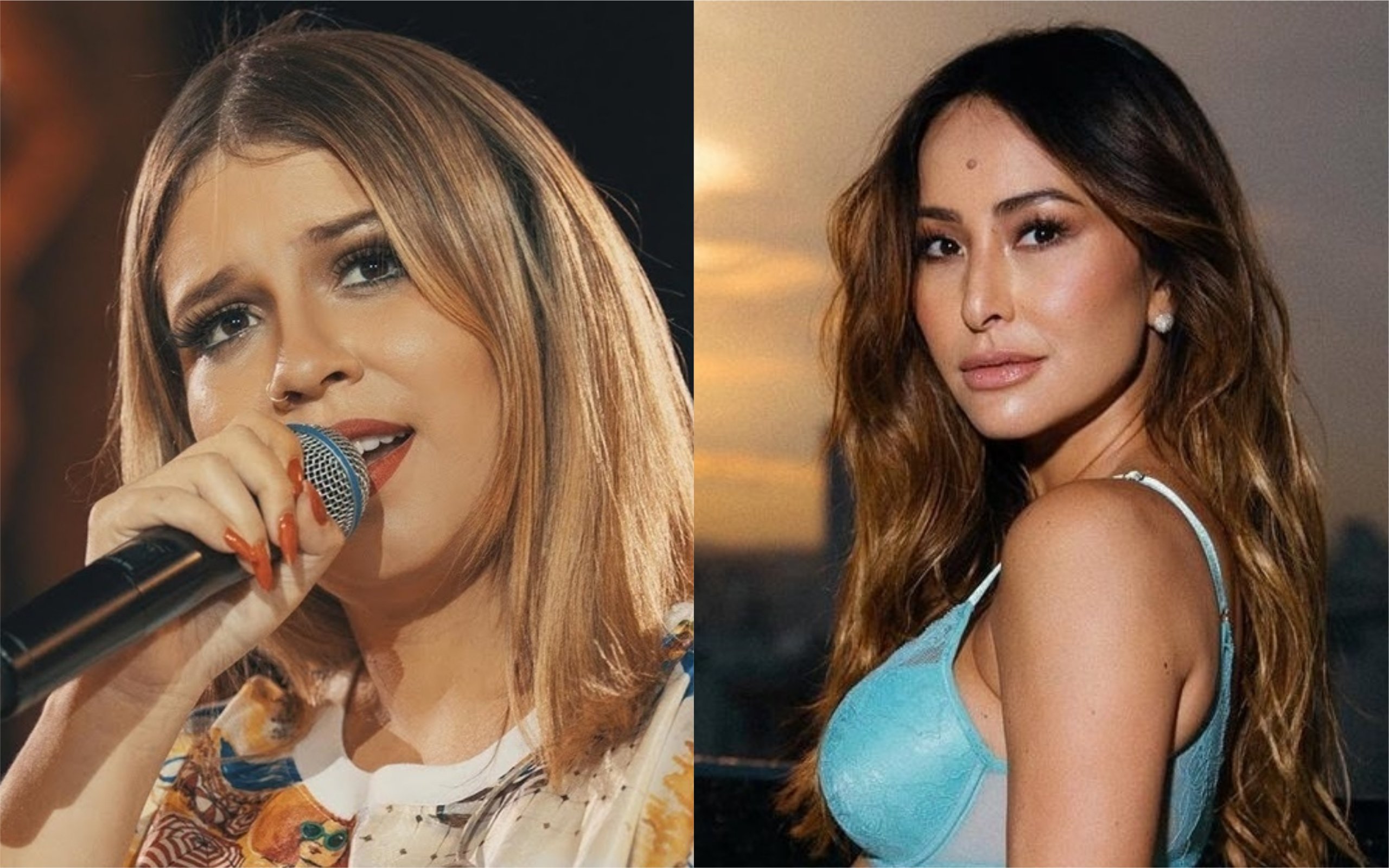 Marília Mendonça e Sabrina Sato trocaram mensagens inusitadas nas redes sociais e fãs foram à loucura com interação entre as famosas (Foto: Divulgação / TV Foco)