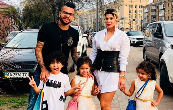 Dani Souza, Dentinho, Bruno Lucas, Sophia e Rafaella (Foto: Reprodução/Instagram)