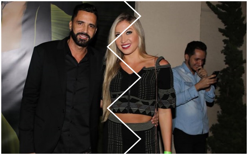 O cantor Latino e a modelo e DJ Jéssica Rodrigues (Foto: Reprodução)