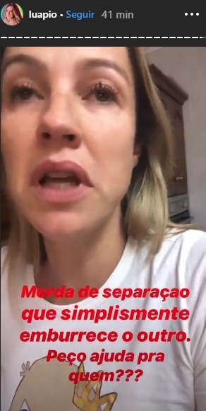 Luana Piovani reclama de separação com Pedro Scooby Foto: Reprodução