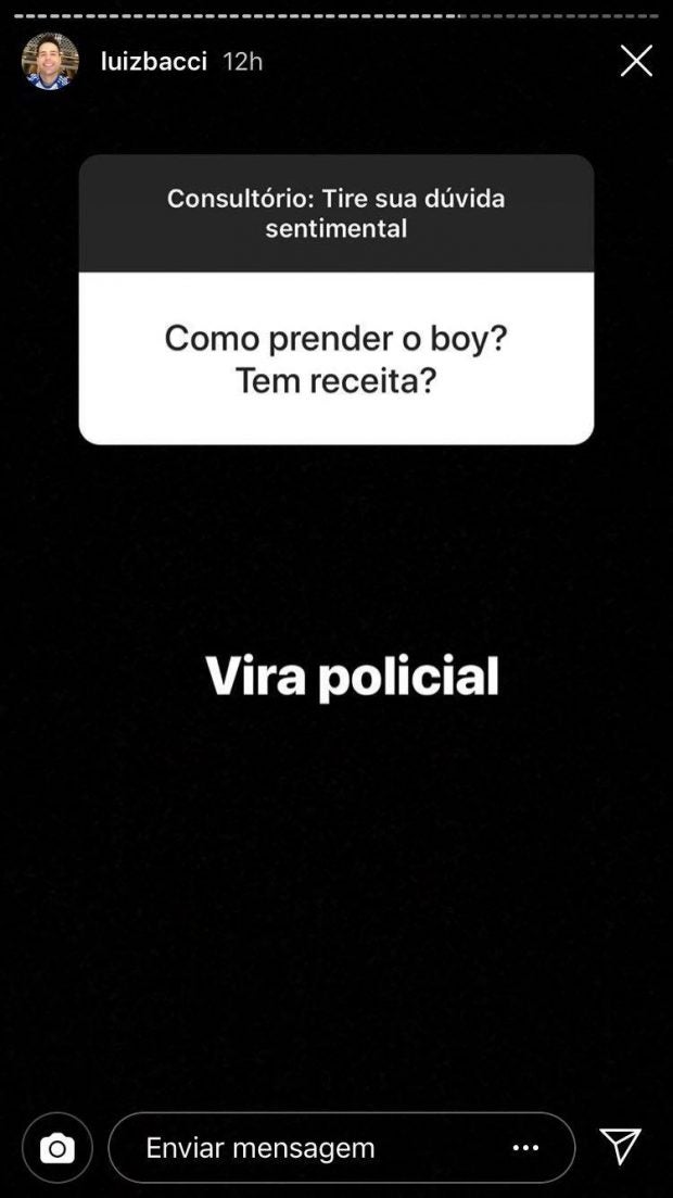 Luiz Bacci da Record vira conselheiro amoroso nas Redes Sociais (Imagem: Instagram)