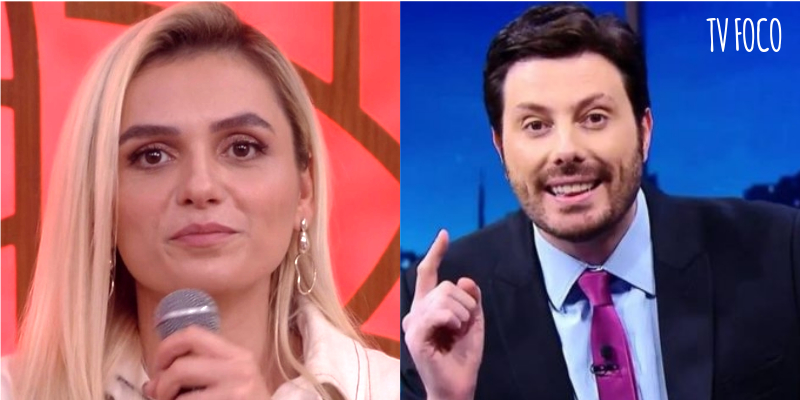 Danilo Gentili é apresentador do SBT e Monica Iozzi é atriz da Globo