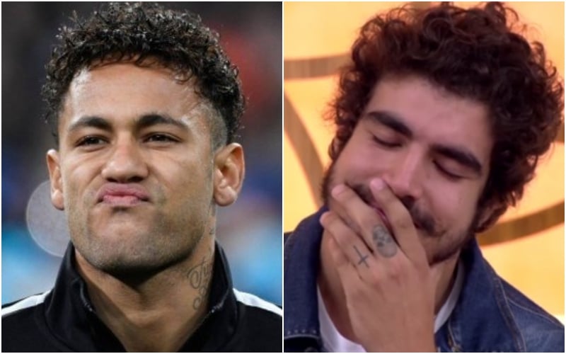 O jogador da seleção brasileira, Neymar e o ator de A Dona do Pedaço da Globo, Caio Castro agitaram a internet nesta semana (Foto: Montagem TV Foco)