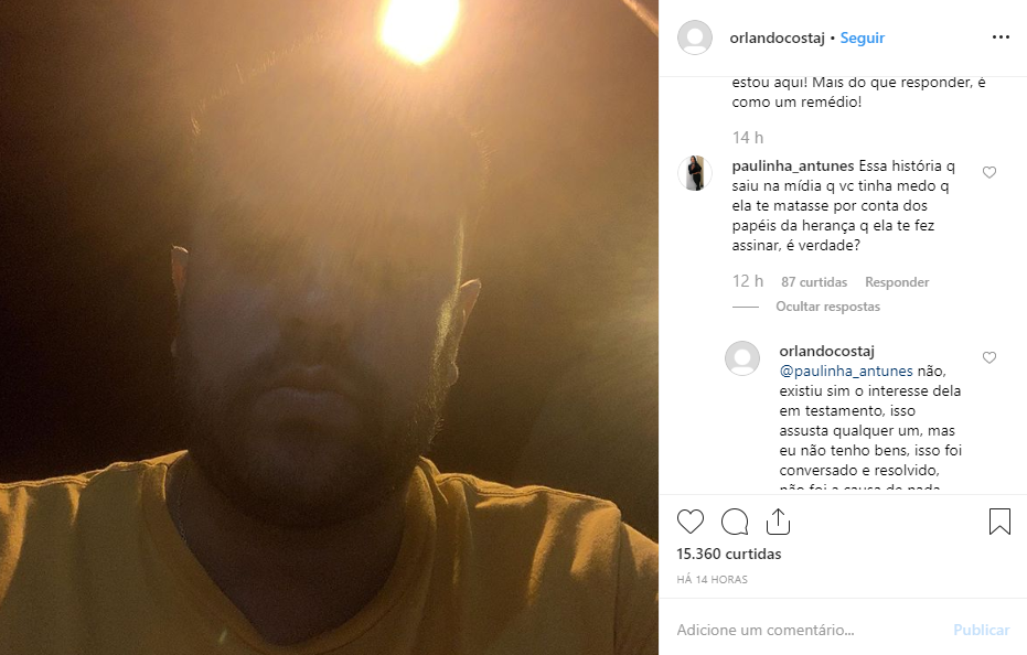 O ex-noivo de Alinne Araújo, Orlando Costa voltou para as redes sociais e algumas críticas (Foto: reprodução)