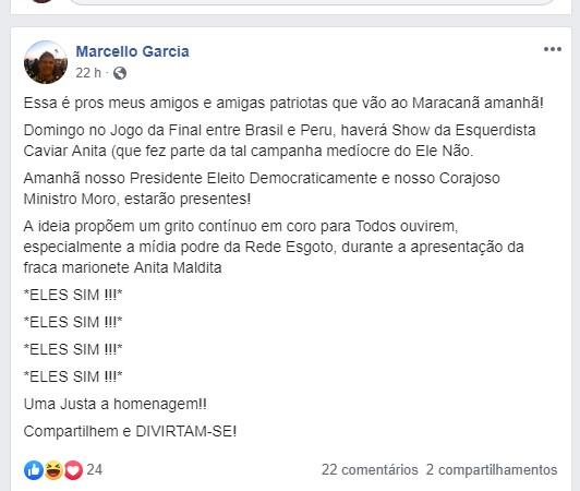 Irmão de Márcio Garcia se descontrola, ataca Anitta e Globo e dispara: “Rede Esgoto” (Foto: Reprodução)