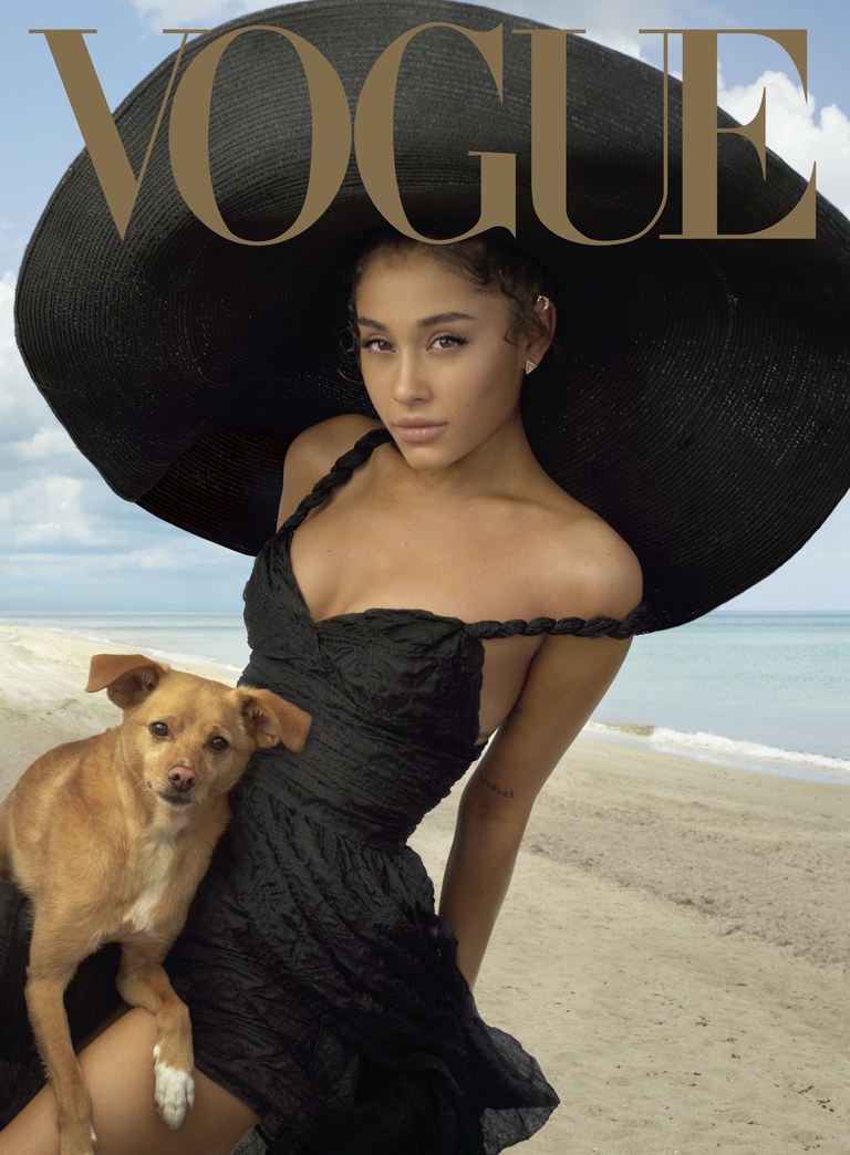 Ariana Grande na capa da revista Vogue (Foto: Reprodução)