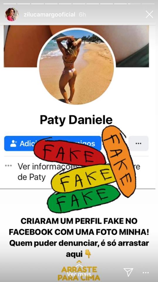 Zilu Camargo denuncia perfil fake que usava suas fotos em meio a postagens pornográficas (Imagem: Instagram)