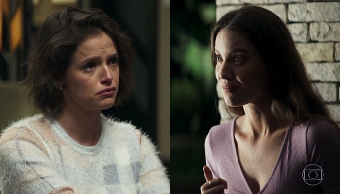 Josiane (Agatha Moreira) vai ameaçar Fabiana (Nathalia Dill) e se dará mal em A Dona do Pedaço (Foto: Reprodução/Globo)