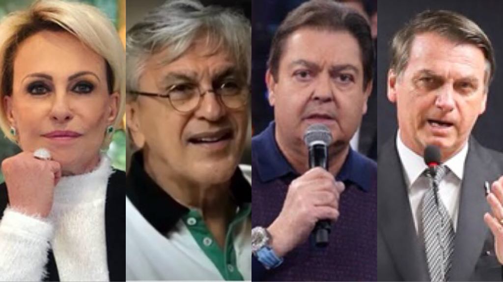 Ana Maria Braga, Caetano Veloso, Faustão afrontam Bolsonaro (Montagem: TV Foco)