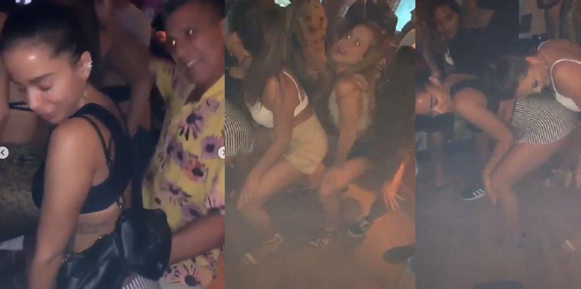 Anitta, Eri Johnson e Marina Ruy Barbosa quebram tudo na balada (Foto: Reprodução)