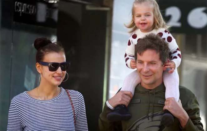 Bradley Cooper, Irina Shayk e filha (Foto: Reprodução)