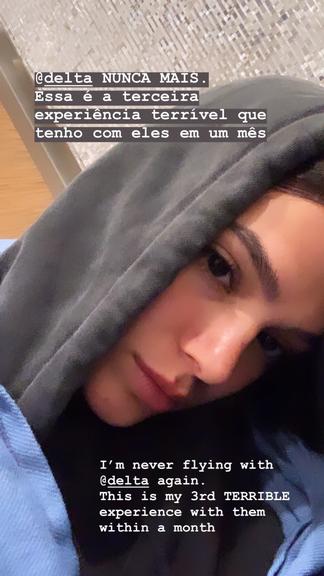 Bruna Marquezine entra em desespero e sofre com companhia aérea 