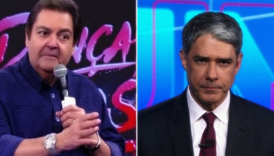 William Bonner lê nota do apresentador Faustão no Jornal Nacional (Foto: Reprodução)