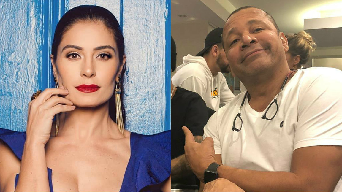 O pai de Neymar e a atriz da Globo Franciely Freduzeski terminaram o relacionamento (Reprodução)