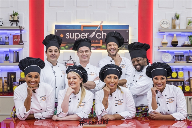 Os participantes do SuperChef Celebridades 2019 (Foto: Globo/Paulo Belote)