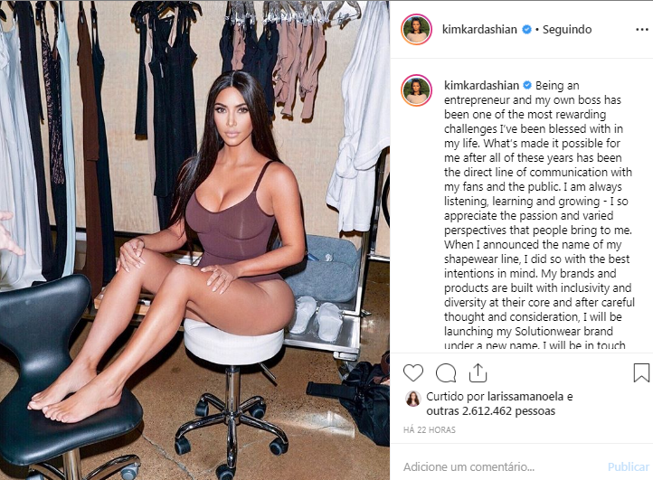 Comunicado de Kim Kardashian que gerou polêmica (Foto: Reprodução)