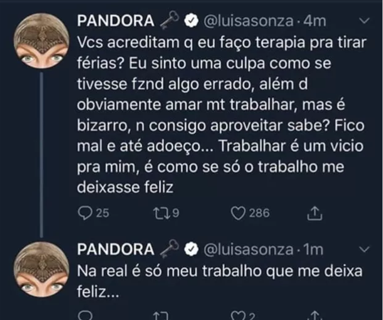 Luísa Sonza fala sobre vício em seu Twitter (Foto: Reprodução)