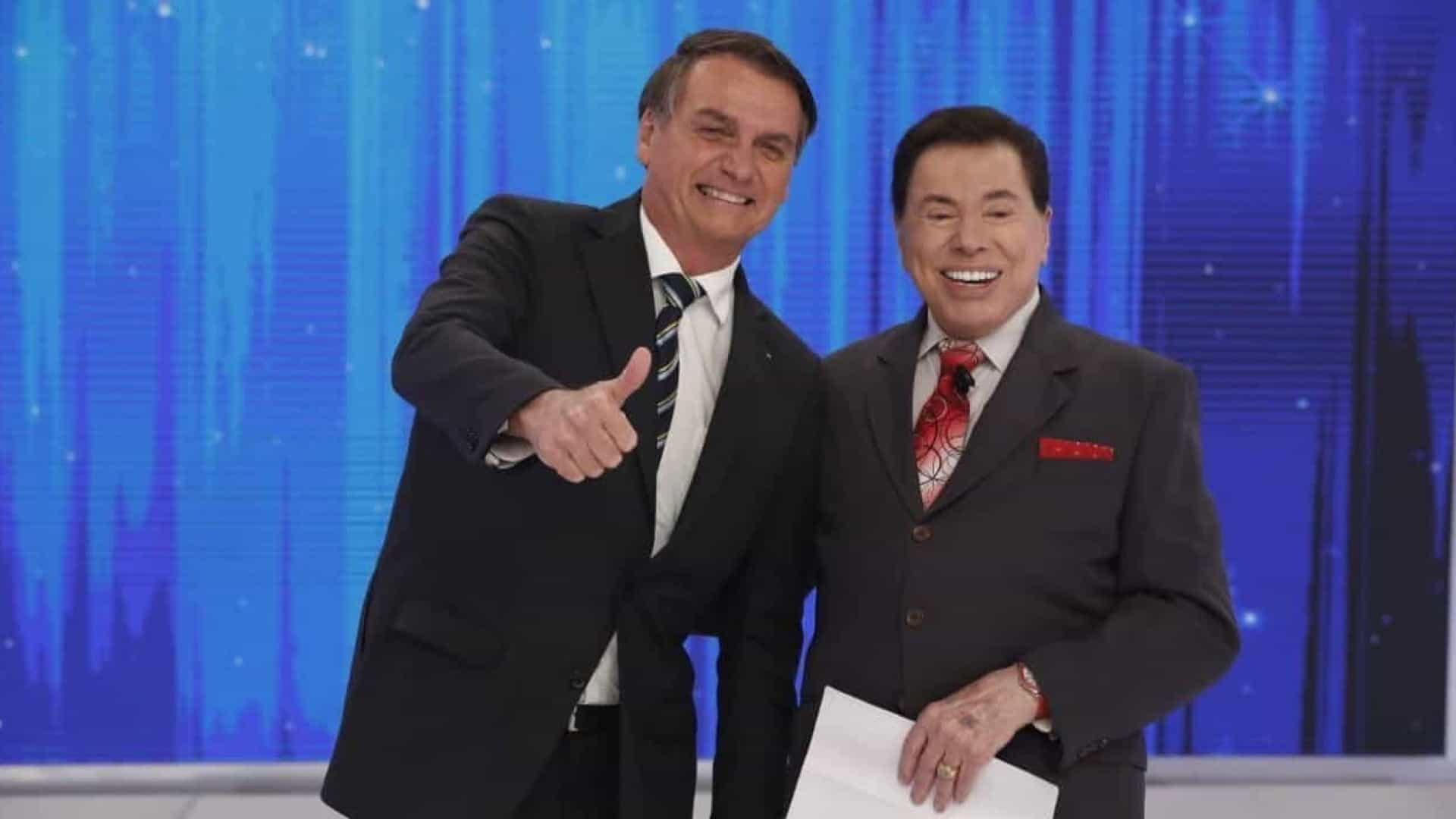 Bolsonaro foi no programa de Silvio Santos no SBT Foto: Reprodução