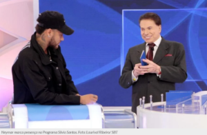 Neymar e Silvio Santos falaram sobre Anitta no Jogo das 3 Pistas (Foto: Divulgação)