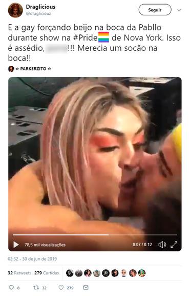 Pabllo Vittar foi assediada à força por homem