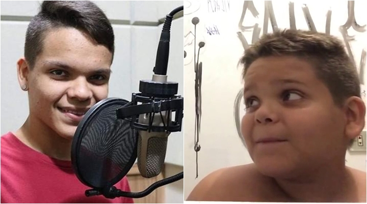 "Gordinho da Risada", que fez sucesso na web, aparece irreconhecível. (Foto: Montagem/Reprodução)