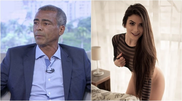 Romário está namorando a estudante Ana Karoline Nazário. (Foto: Montagem/Reprodução)