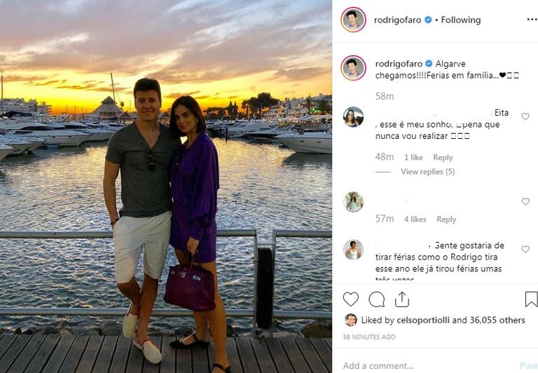 Rodrigo Faro e Vera Viel em Portugal (Foto: Reprodução / Instagram)