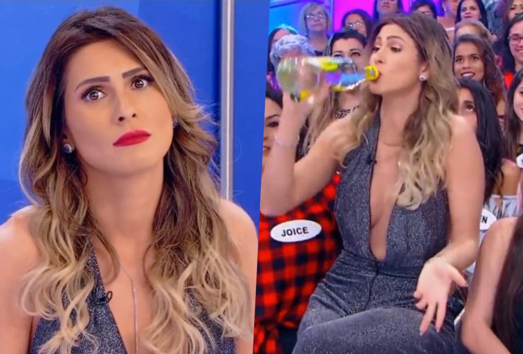 Silvio Santos brincou e Lívia Andrade apareceu tomando umas no SBT