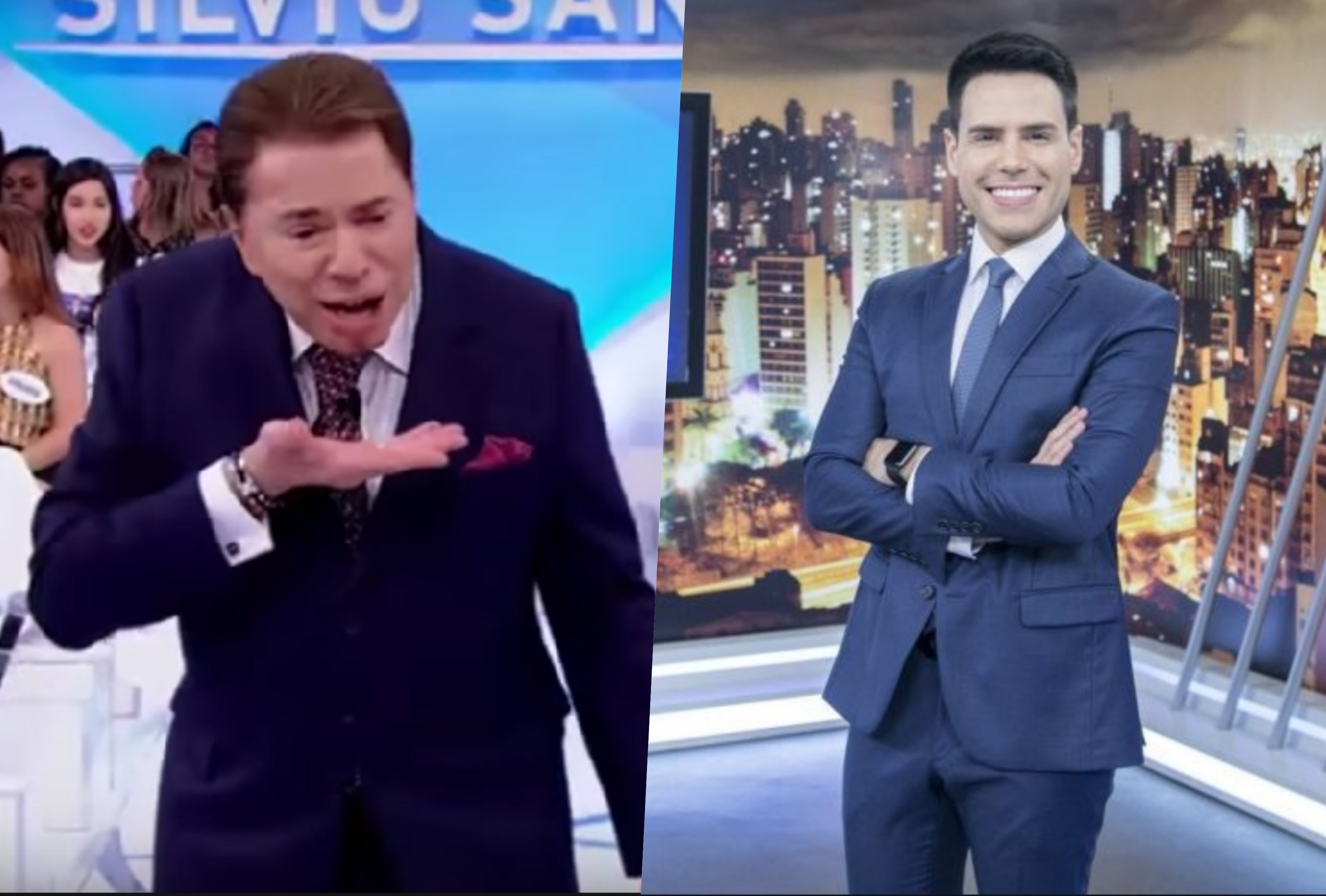 Silvio Santos recebeu Luiz Bacci que fez revelação bombástica durante a atração do SBT (Foto montagem)