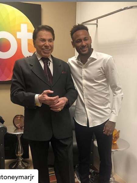 Silvio Santos e Neymar no SBT Imagem: Reprodução/Instagram