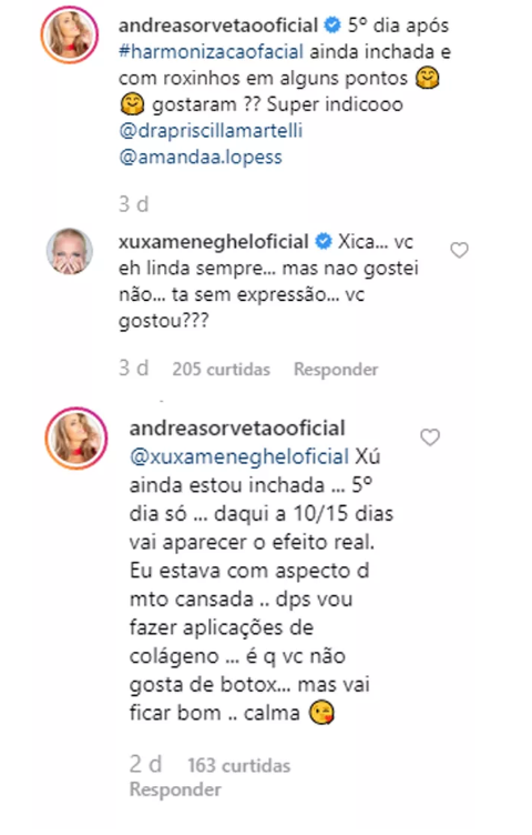 Comentário de Xuxa (Foto: Reprodução)