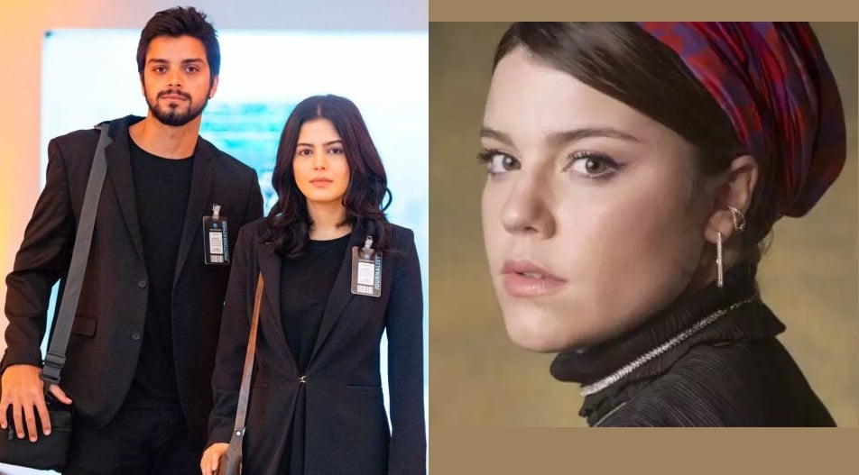 Laila (Julia Dalavia) e Bruno (Rodrigo Simas) armam plano para acabar com Dalila (Alice Wegmann) em Órfãos da Terra