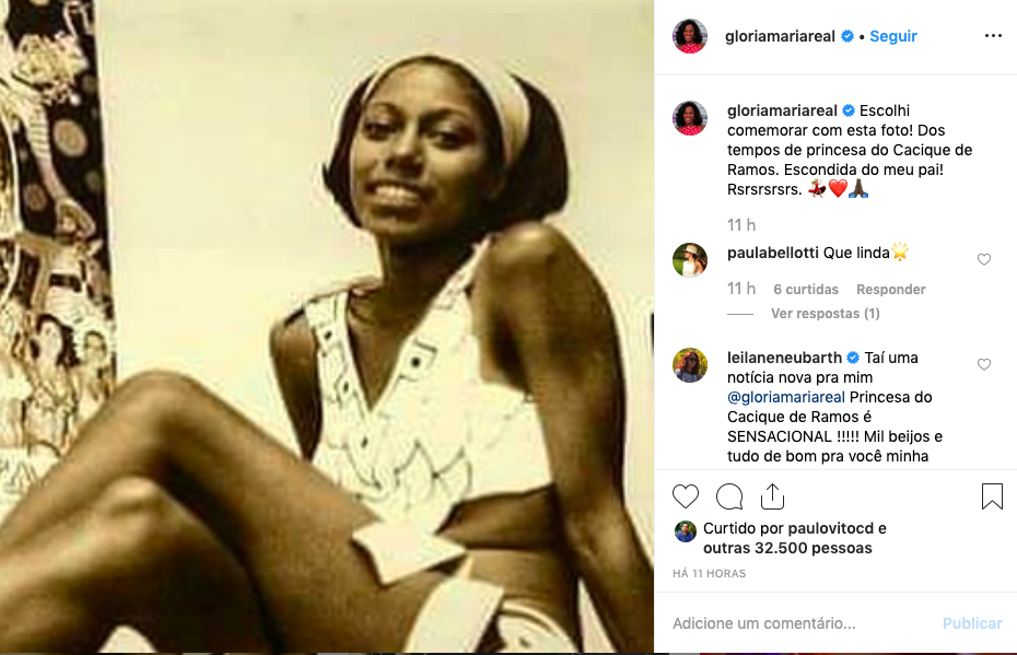 Instagram de Glória. Foto: Reprodução