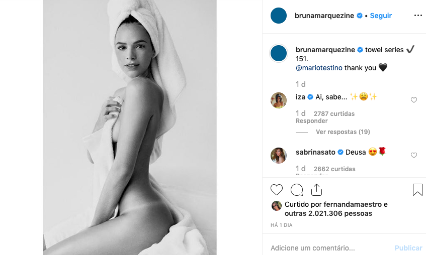 Bruna Marquezine posou para Mario Testino e foi banida do mercado publicitário (Foto: Reprodução/Instagram)