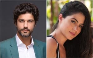 Os atores da novela da Globo, Órfãos da Terra, Carol Castro e Bruno Cabrerizo estariam namorando (Foto: Montagem TV Foco)