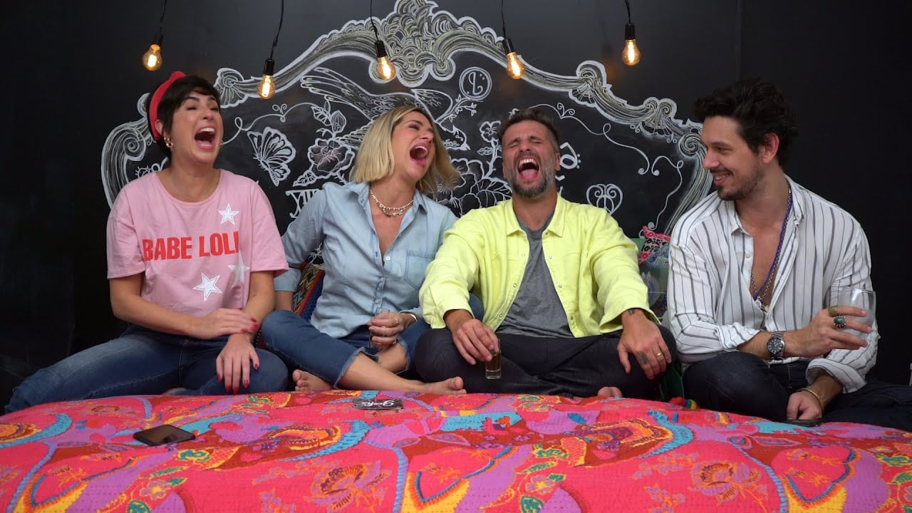 Fernanda Paes Leme, Giovanna Ewbank, Bruno Gagliasso e João Vicente de Castro participam do canal de Gioh, no "Eu Nunca Pesadão" (Imagem: Internet)